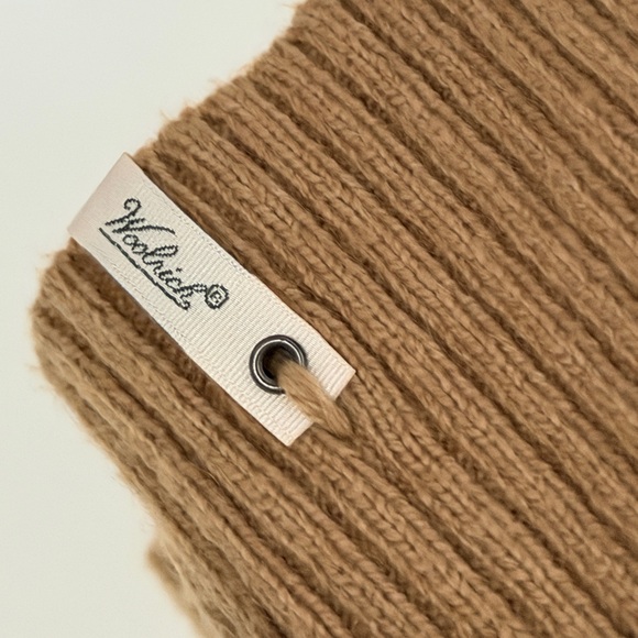 Woolrich Camel Draped Cardigan Wool Blend Open Front Sz S Cottage Granola Core - Picture 3 of 16